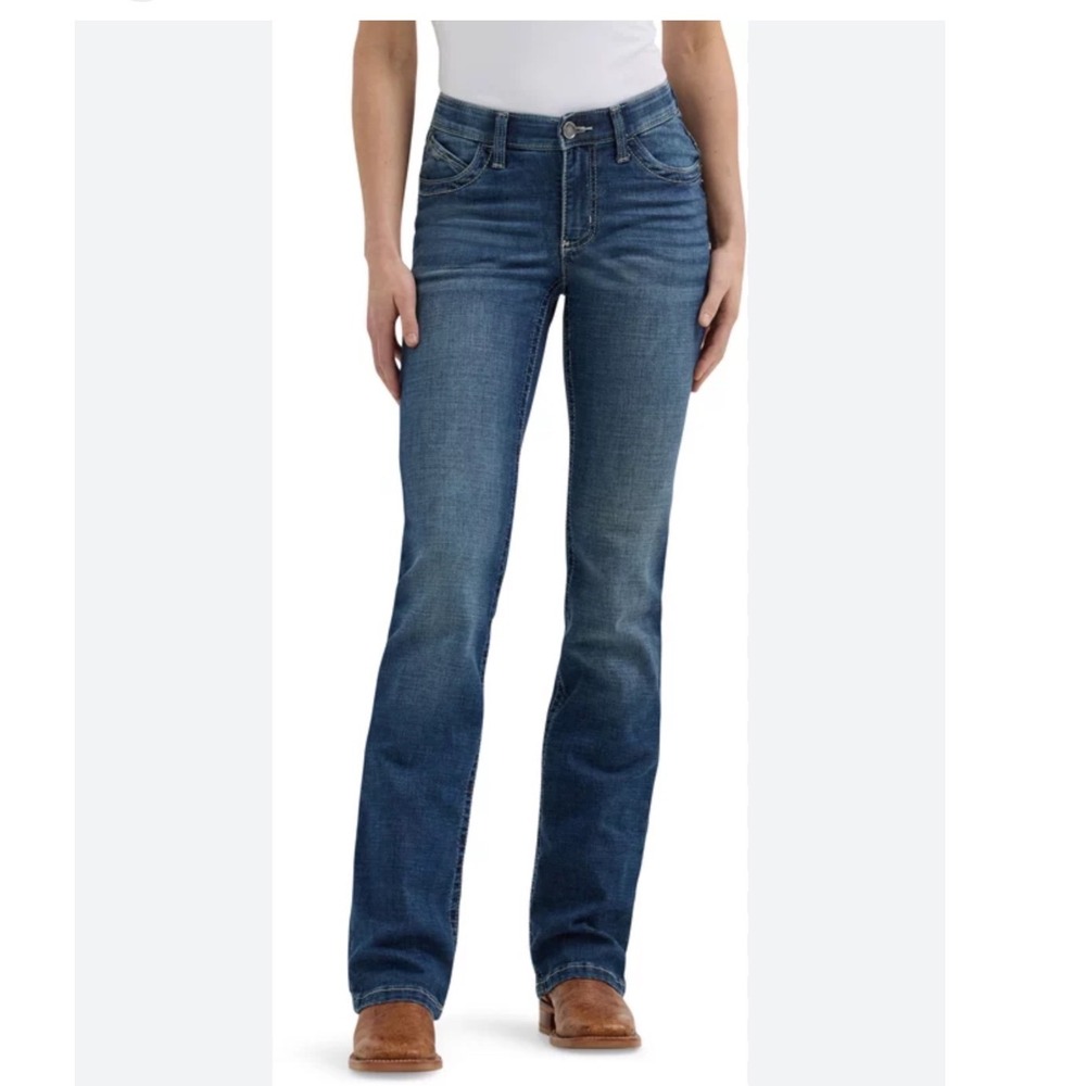 Wrangler Ultimate Riding Willow Jeans Womens 5x34 Bootcut Dark Wash